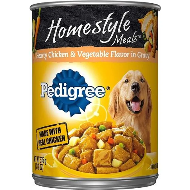 Pedigree Wet Dog Food Homestyle Meals Hearty Chicken & Vegetable Flavor in Gravy view 1