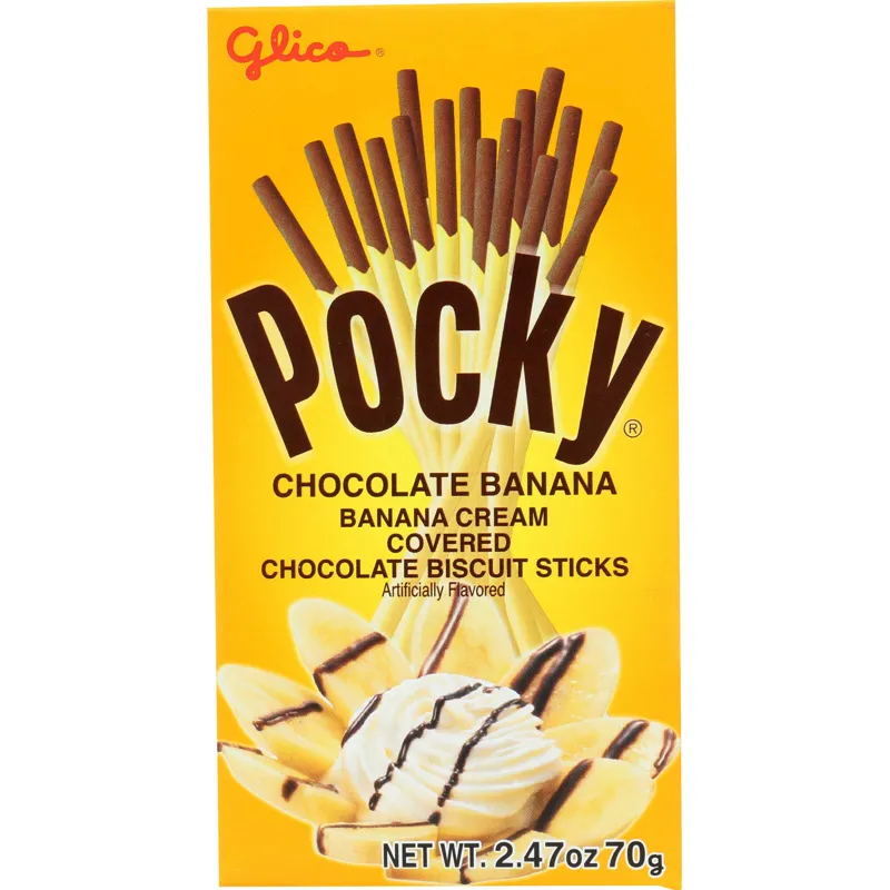 Glico Pocky Chocolate Banana Cream Covered Biscuit Sticks view 1