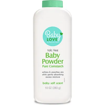 Baby Love Baby Powder Pure Cornstarch 10 oz Bottle
