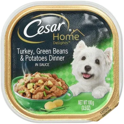 Cesar Home Delights Turkey, Green Beans & Potatoes Dinner in Sauce 3.5 oz