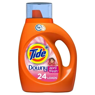 Tide Plus Downy April Fresh Scent Liquid Laundry Detergent 50 oz Bottle