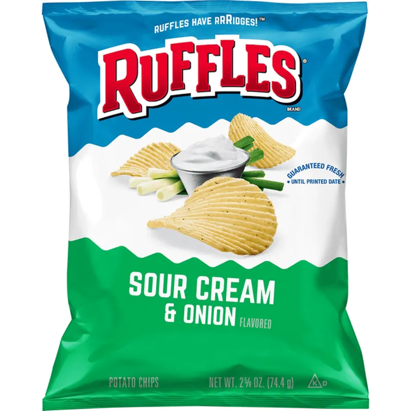 Ruffles Sour Cream & Onion Potato Chips view 1