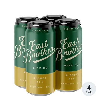 East Brother Blonde Ale 4 Pack 64 oz can