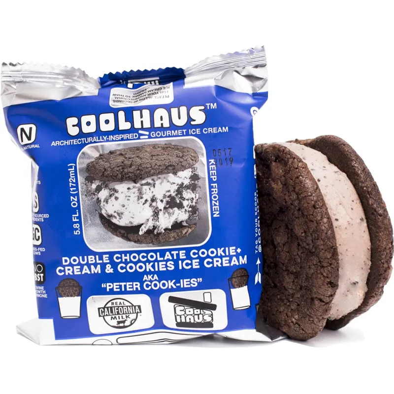 Coolhaus Double Chocolate Cookie Ice Cream Sandwich view 1