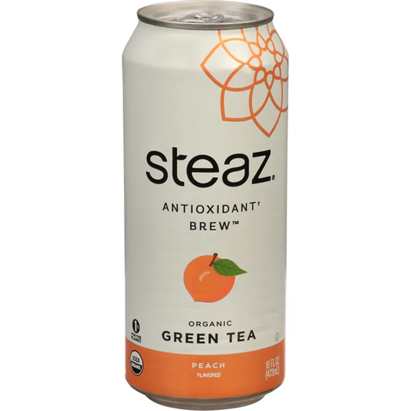Steaz Iced Tea Peach view 1