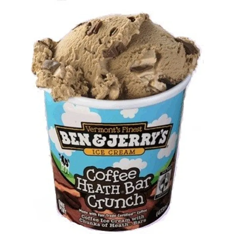 Ben & Jerry's Coffee Heath Bar Crunch Ice Cream view 1