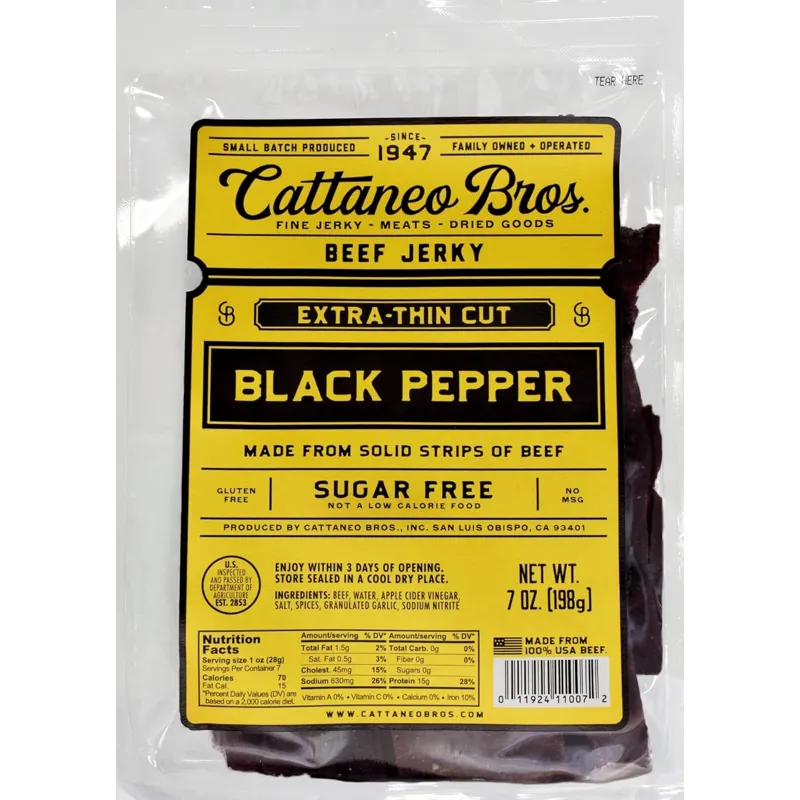 Cattaneo Bros Black Pepper Beef Jerky view 1
