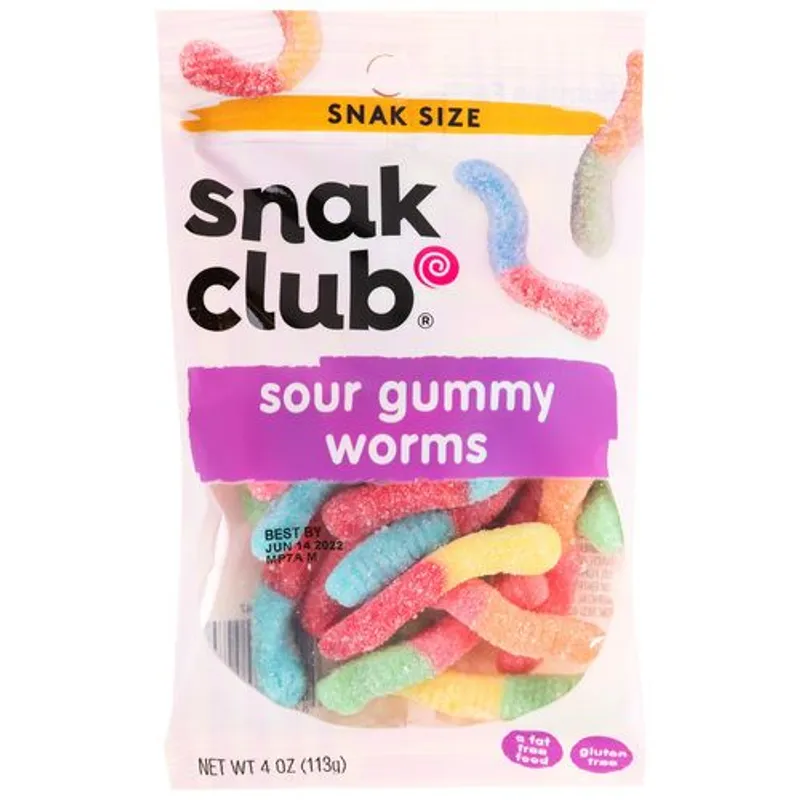 Snak Club Sour Gummy Worms view 1