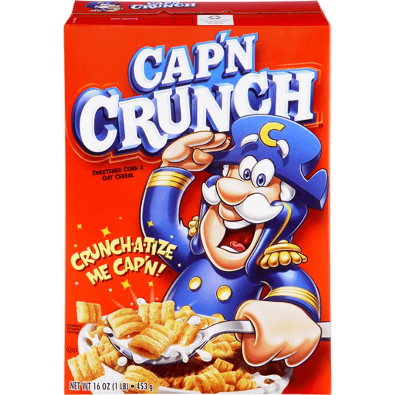 Quaker Cap'n Crunch Original Cereal Box view 1