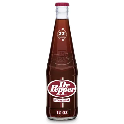 Dr Pepper Cane Sugar Soda 12 oz bottle