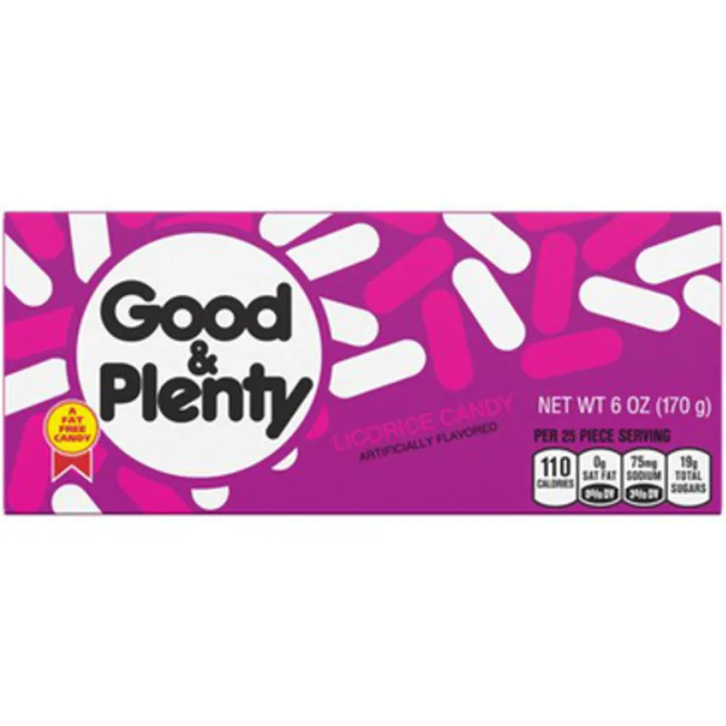 Good & Plenty Licorice Candy Box view 1