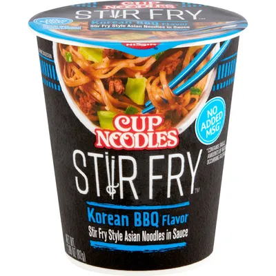 Nissin Stir Fry Korean BBQ Flavor 2.89oz Cup