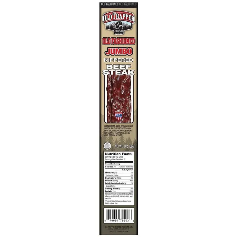 Old Trapper Old-Fashioned Jumbo Kippered Beef Steak Bag view 1