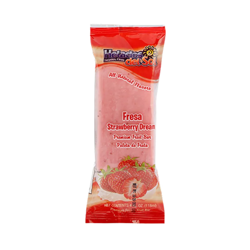 Helados del Sol Fresa Strawberry Dream Frozen Fruit Ice Cream view 1