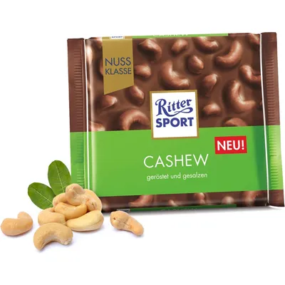 Ritter Sport Cashew Chocolate 3.52oz Count