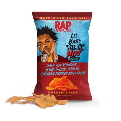 Rap Snacks Lil Baby All In Hot Potato Chips 2.5 oz Bag