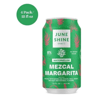 JuneShine Watermelon Mezcal Margarita 4-pack 48 oz