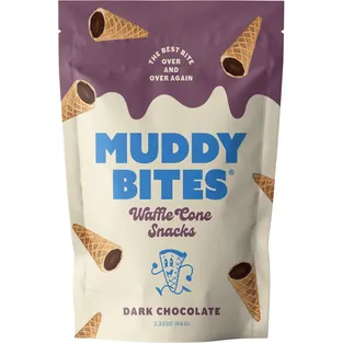 Muddy Bites Waffle Cone Snacks Dark Chocolate