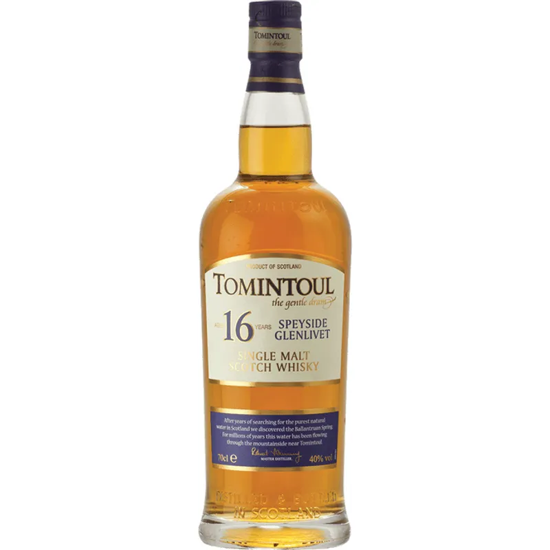 Tomintoul 16 Year Old Single Malt Scotch Whisky view 1