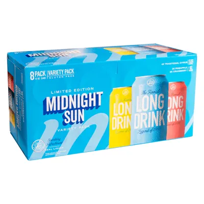 The Finnish Long Drink Midnight Sun Variety Pack 8 Pack 12 oz Cans