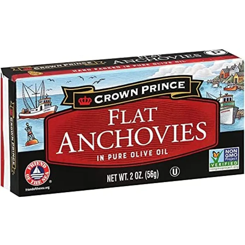 Crown Prince Flat Anchovies In Olive Oil view 1