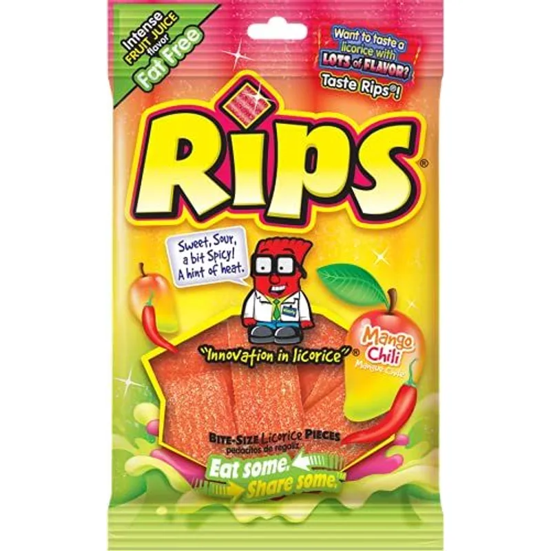 Rips Mango Chili Licorice Chewy Candy view 1