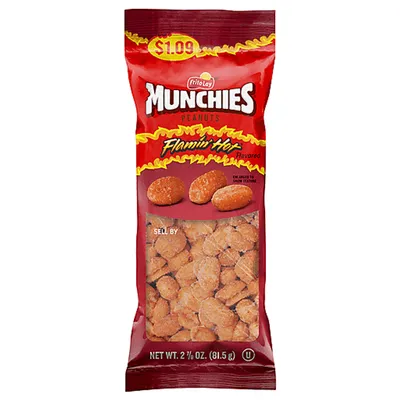 MUNCHIES Flamin' Hot Peanuts 2.88 oz Bag