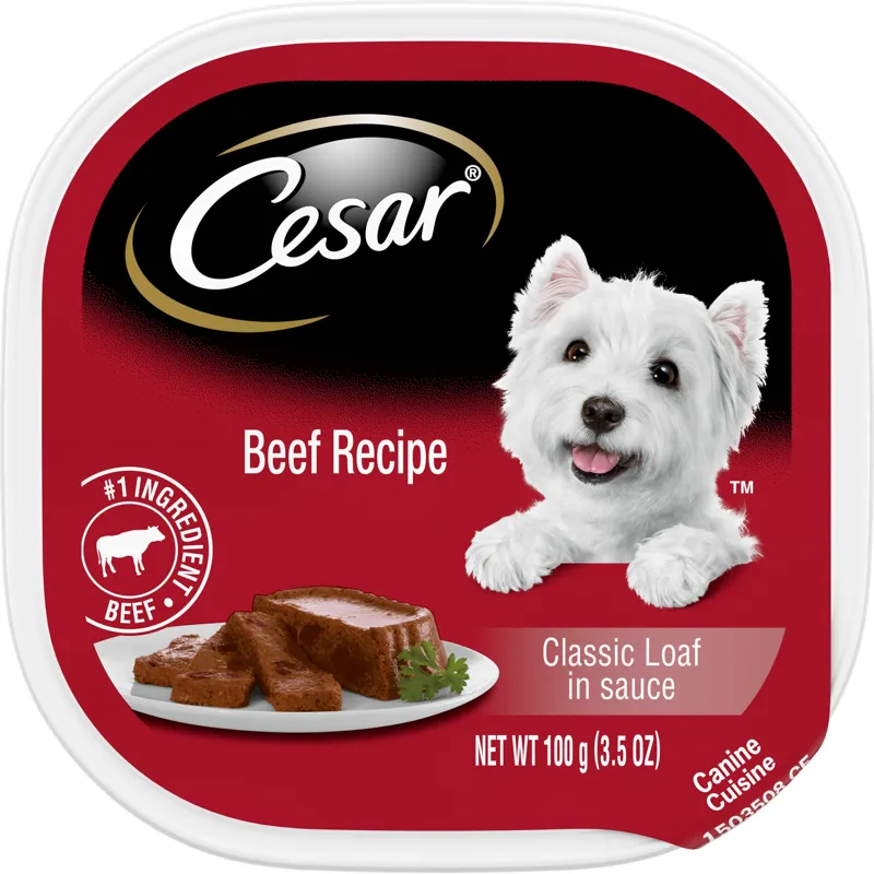 Cesar Beef Recipe Classic Loaf in Sauce Wet Dog Food view 1