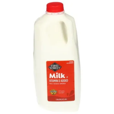 First Street Whole Milk Vitamin D 0.5 gal Carton