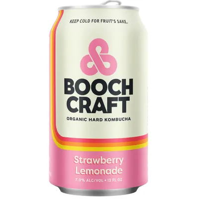 Boochcraft Strawberry Lemonade Hard Kombucha 12 oz can