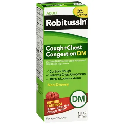 Robitussin Cough & Chest Congestion DM 4 oz Bottle
