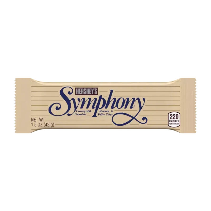 Hershey's Symphony Chocolate Bar Cream Milk Chocolate / Almonds & Toffee Chips view 1