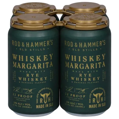 Rod & Hammer's Whiskey Margarita 4 Pack 12 oz cans