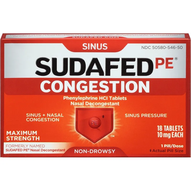 Sudafed Pe Sinus Congestion Box view 1