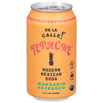 De La Calle Mandarin Refresco Tepache 12 oz Can