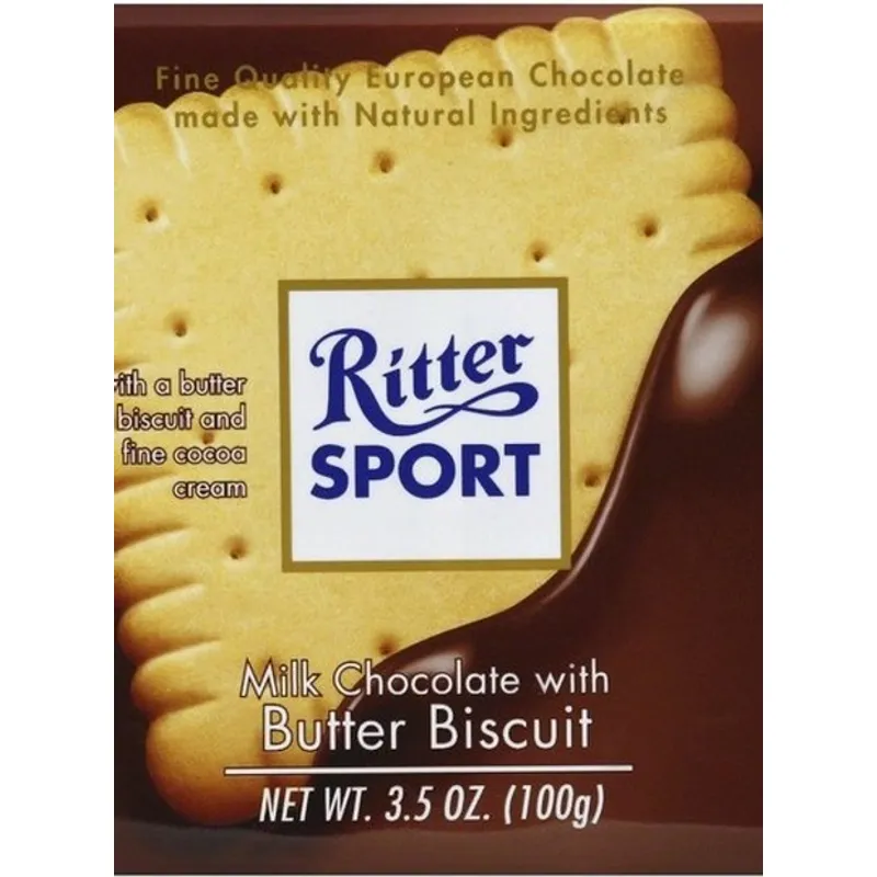 Ritter Sport Milk Chocolate Bar With Butter Biscuit view 1