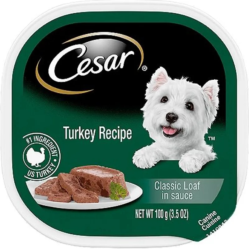 Cesar Turkey Recipe Classic Loaf in Sauce Wet Dog Food view 1