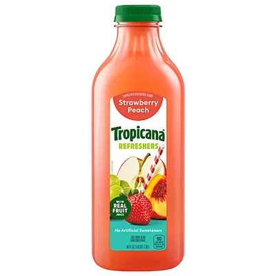 Tropicana Refreshers Strawberry Peach 46 oz Bottle