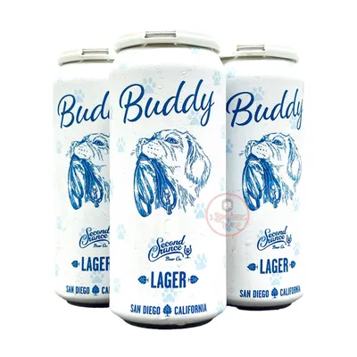 Second Chance Buddy Lager 4 Pack 16 oz Cans