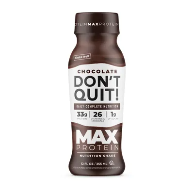 Don't Quit Max Protein Rich Chocolate 12 oz Bottle