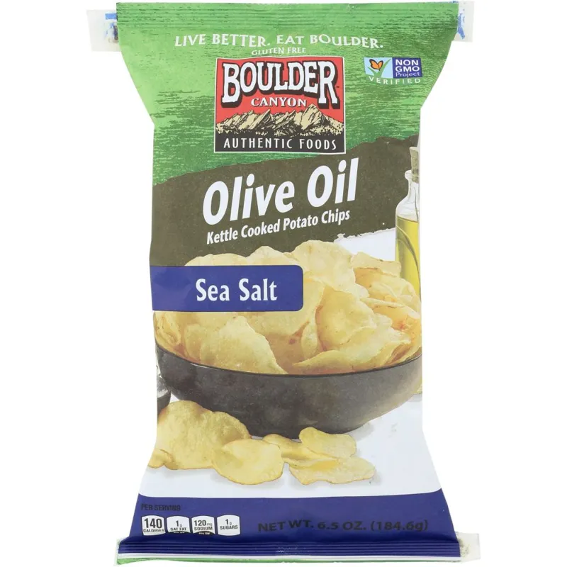 Boulder Canyon Olive Oil Sea Salt Kettle Chips view 1