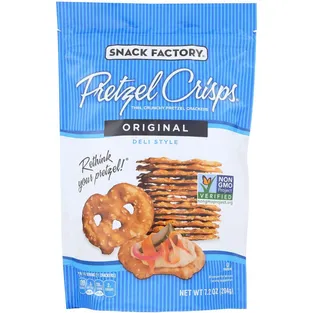 Snack Factory Pretzel Crisps Pretzel Crackers Original Deli Style Box
