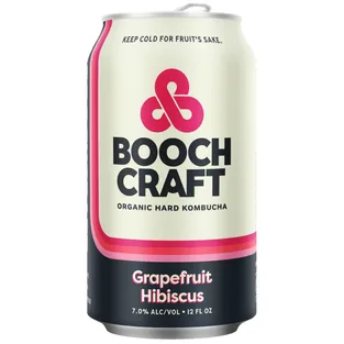 Boochcraft Grapefruit Hibiscus Hard Kombucha