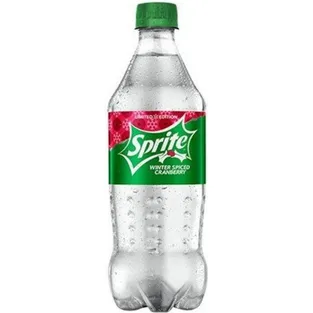 Coca-Cola Sprite Winter Spiced Cranberry Soda Plastic