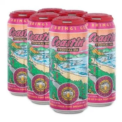 Pizza Port Brewing Coastin Tropical IPA 6 Pack 96 oz cans