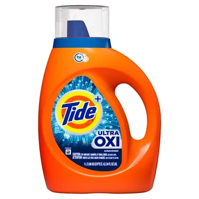 Tide Ultra OXI Liquid Laundry Detergent 34 oz Bottle