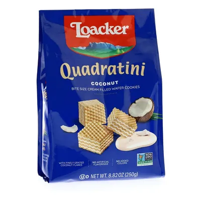 Loacker Coconut Quadratini 8.82 oz Bag