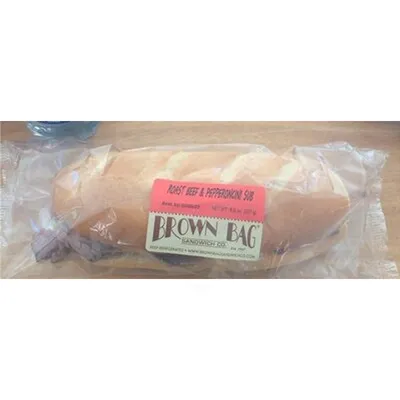 Brown Bag Roast Beef Pepperoncini Sub 6.5 oz