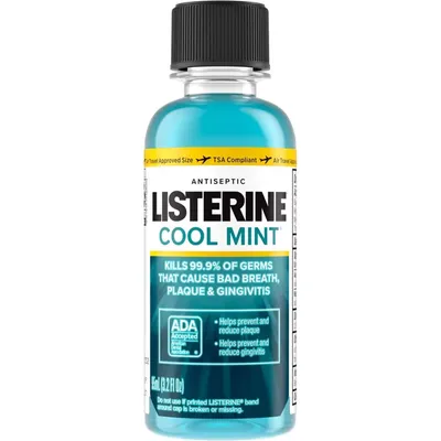 Listerine Cool Mint Adult Mouthwash 3.21oz Plastic Bottle