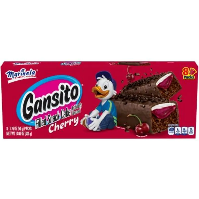 Marinela Gansito Cherry Filled Snack Cake view 1